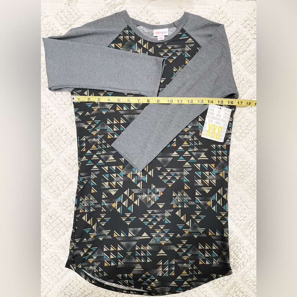 LuLaRoe Randy Raglan Baseball Tee XXS Vintage NWT